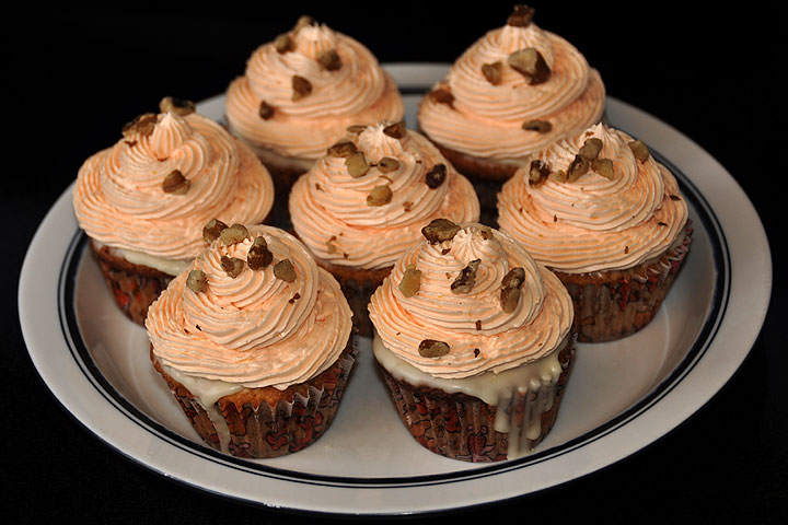 Black walnut with orange glaze and orange Swiss buttercream frosting<br>February 6