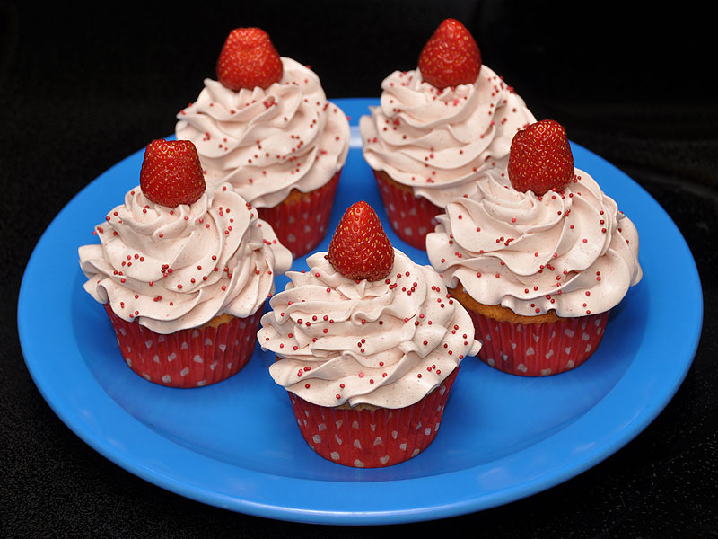 Strawberry with strawberry filling and frosting<br>May 28