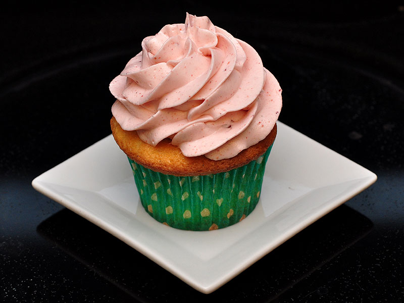Vanilla with strawberry frosting<br>June 1